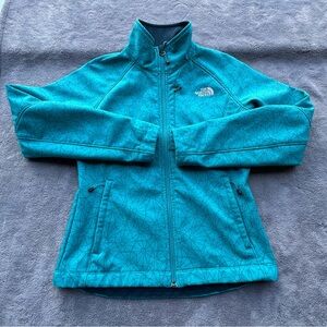 The North Face Jacket Womens Small Blue Geometric Water Wind Resistant Fleece
